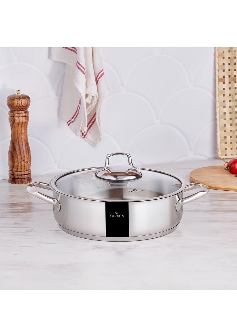 Karaca Bianca Stainless Steel Casserole with Lid 26cm