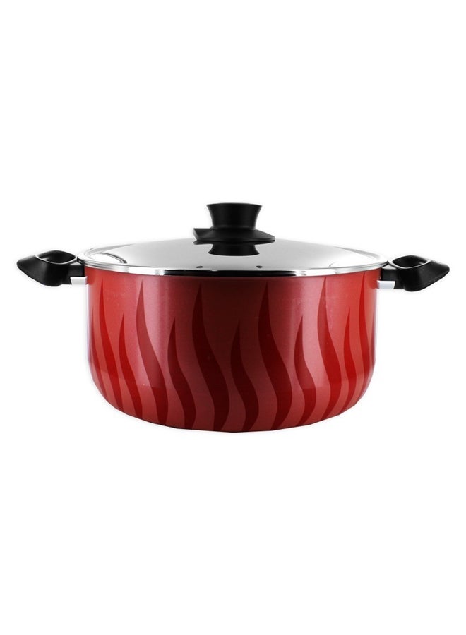 New Tempo Casserole With Lid Red 24cm