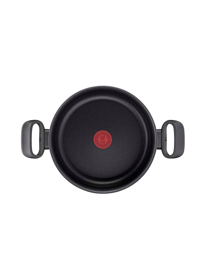 Tempo Flame Non-Stick Casserole With Lid Aluminium Red 20cm