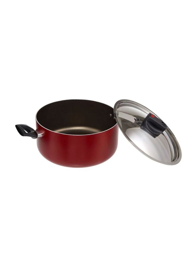 Safecook Non-Stick Covered Casserole Red 22cm