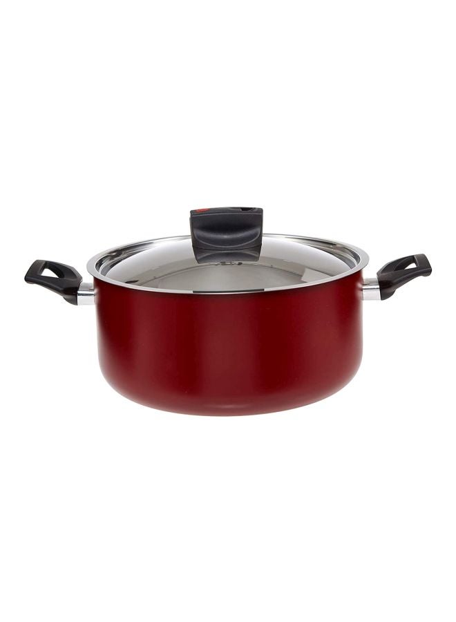 Safecook Non-Stick Covered Casserole Red 24cm