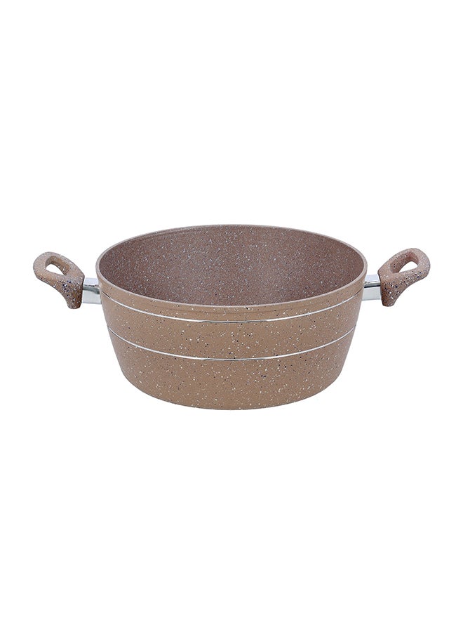 Granite Smart Casserole With Glass Lid Brown 30cm