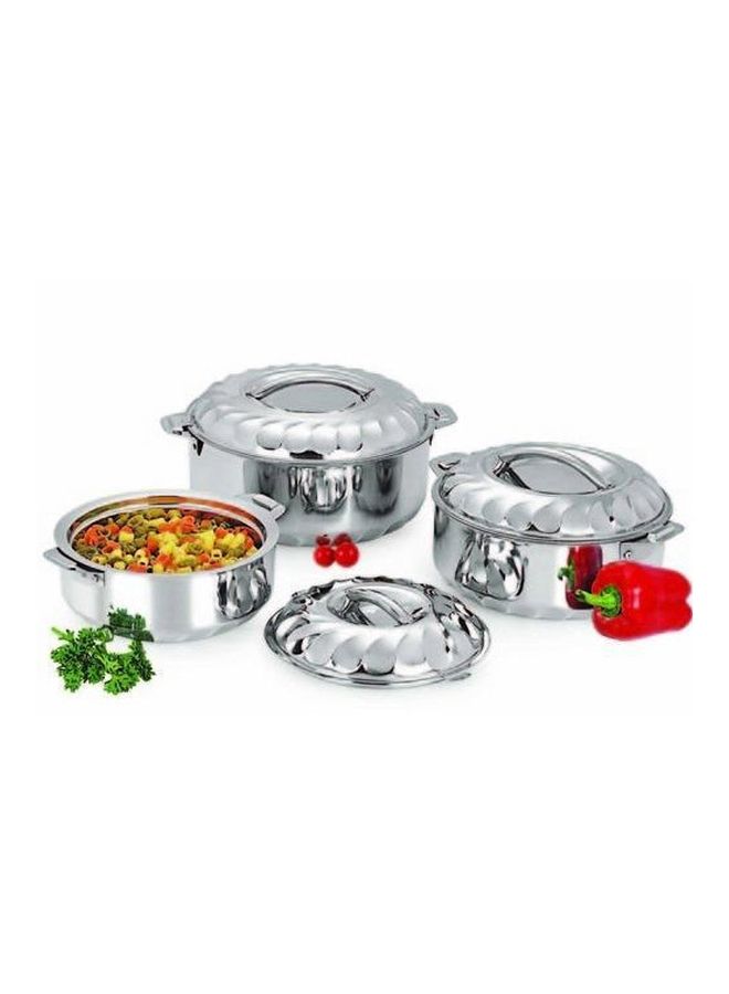 6-Piece Stainless Steel Casserole With Lid Set Silver