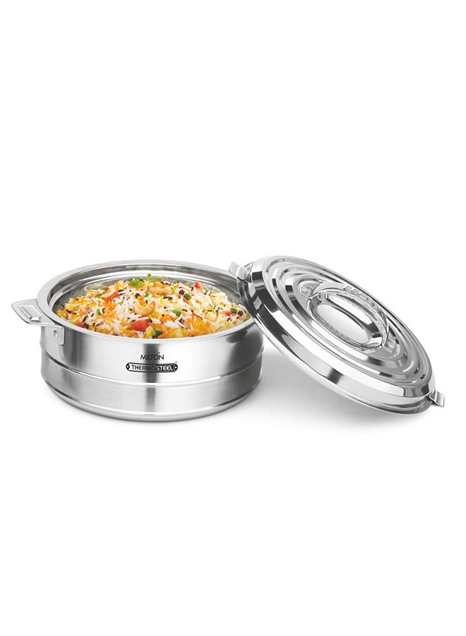 Fortuner Stainless Steel Casserole Silver 3.3Liters