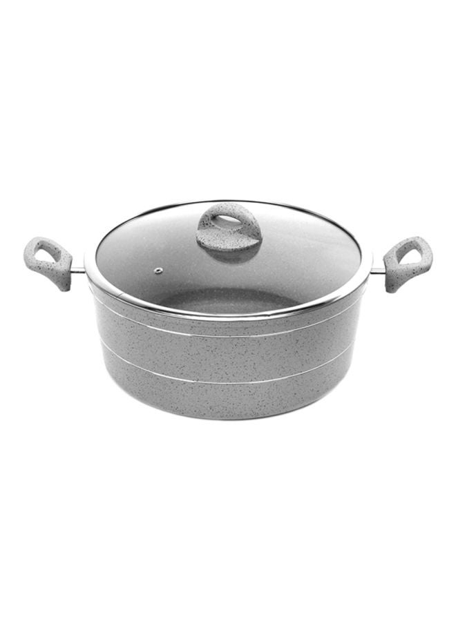 Casserole With Lid Grey/Clear 24cm