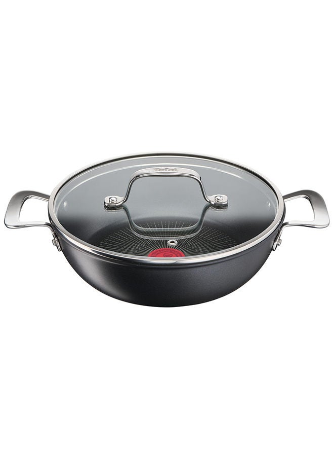 Unlimited Non-Stick Thermo-Signal Shallowpot With Glass Lid Black 26 cm