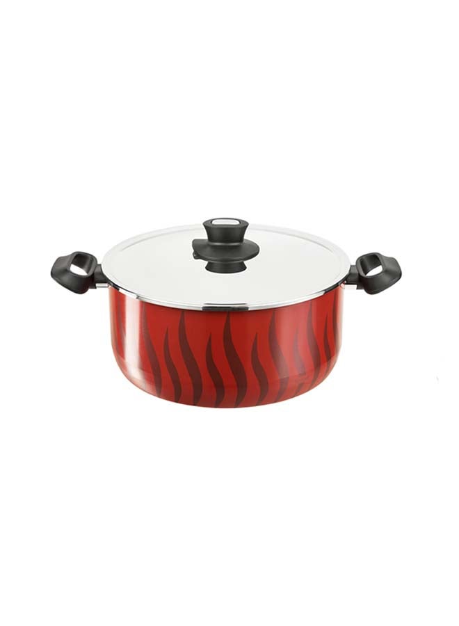 Non-Stick Dutch Oven With Lid Red/Silver/Black 24cm