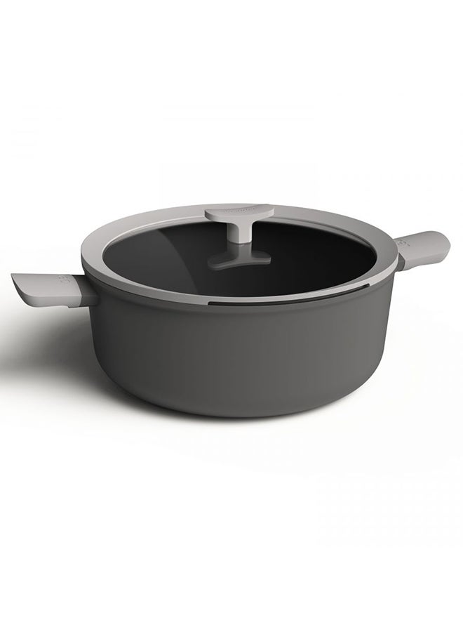Covered Stockpot Leo Line Fernogreen 28cm