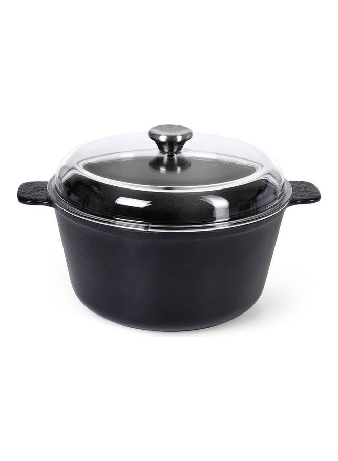 StockPot With Handles And Lid Nomada Series 26x13cm/5LTR Black 26x13cm