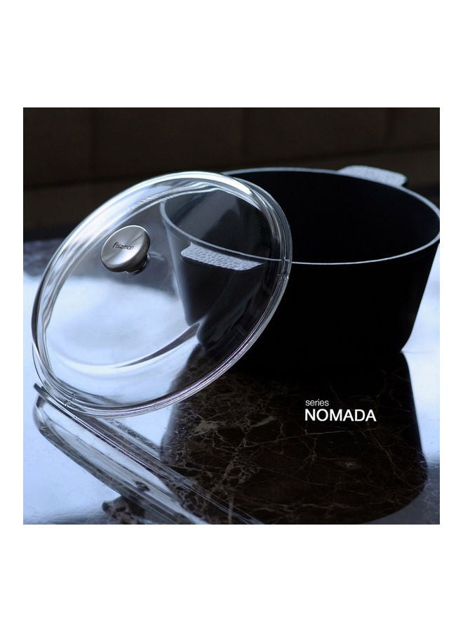 StockPot With Handles And Lid Nomada Series 26x13cm/5LTR Black 26x13cm