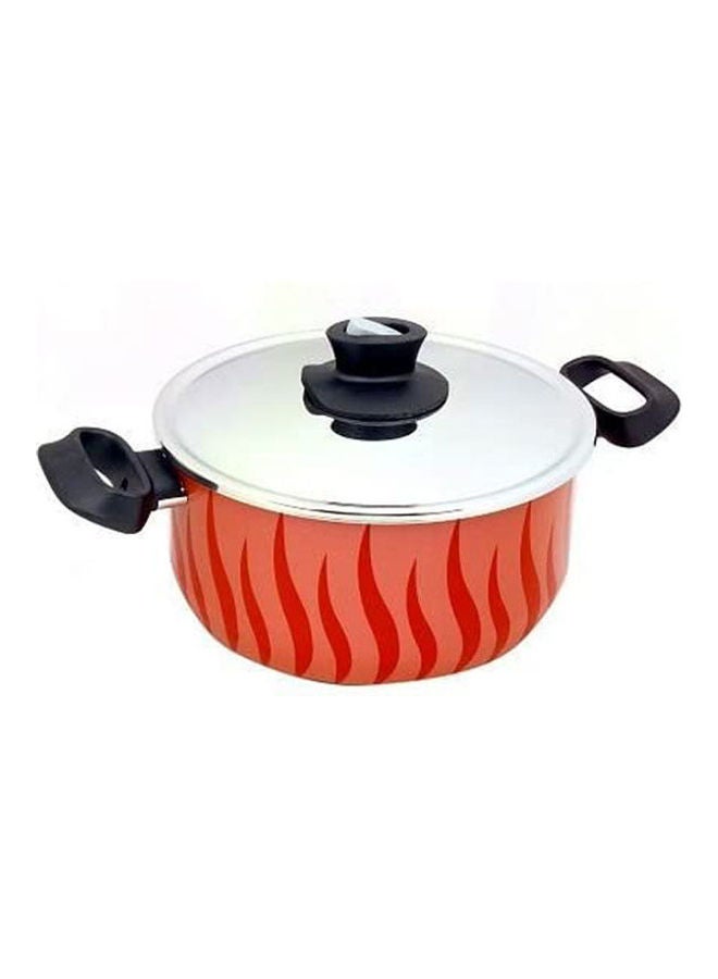 Tempo Non-Stick Dutch Oven With Steel Lid Red ‎34.4 x 28.1 x 13.6cm