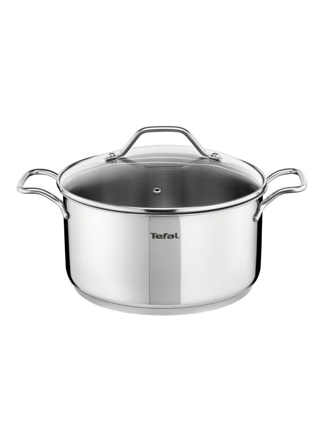 Stainless Steel Intuition Stew Pot With Lid Silver