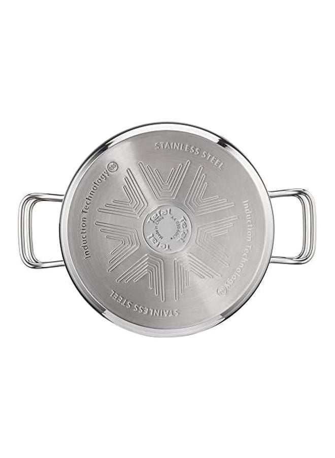 Stainless Steel Intuition Stew Pot With Lid Silver
