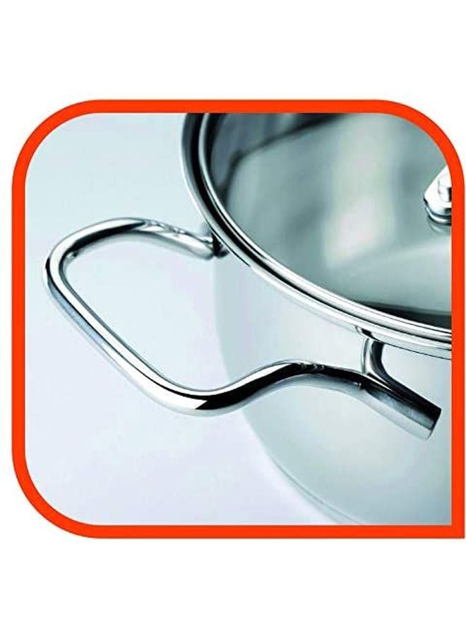 Stainless Steel Intuition Stew Pot With Lid Silver
