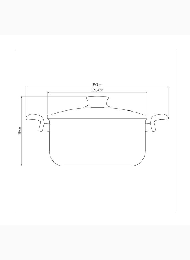 Paris Aluminum Casserole With Internal PFOA Free Nonstick Coating Red 26cmcm