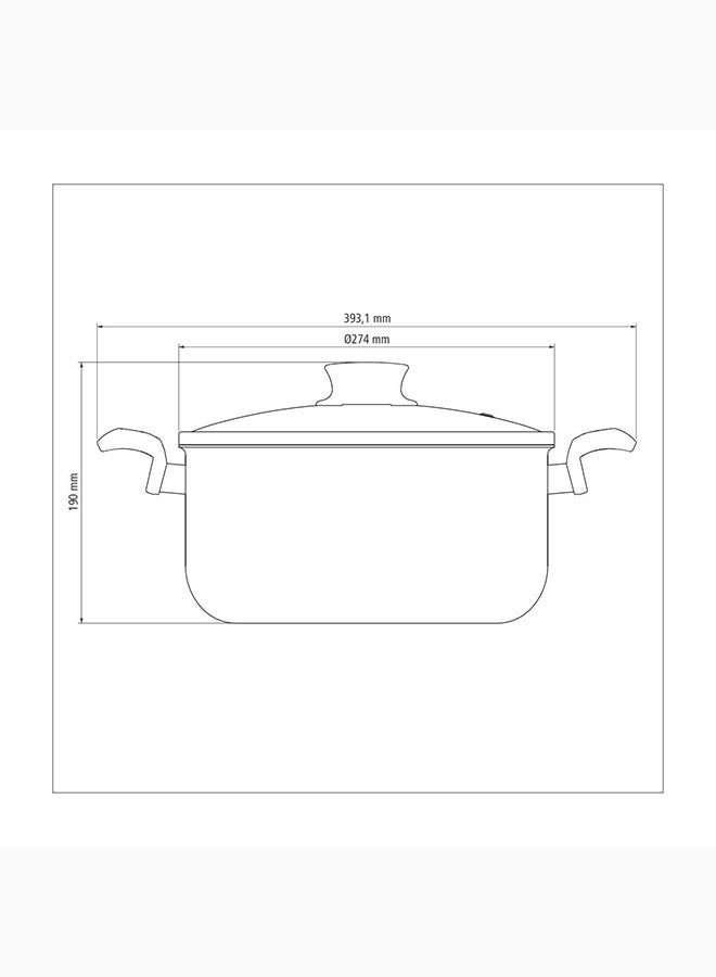 Paris Aluminum Casserole With Internal PFOA Free Nonstick Coating Red 26cmcm