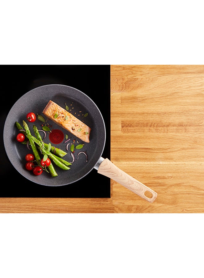 G6 Natural Force Frypan With Thermo-Spot Aluminium Grey 28cm