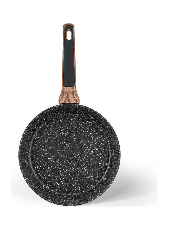 Aluminum With Non-Stick Coating Deep Frying Pan Diamond Black/Brown 24x7.2cm