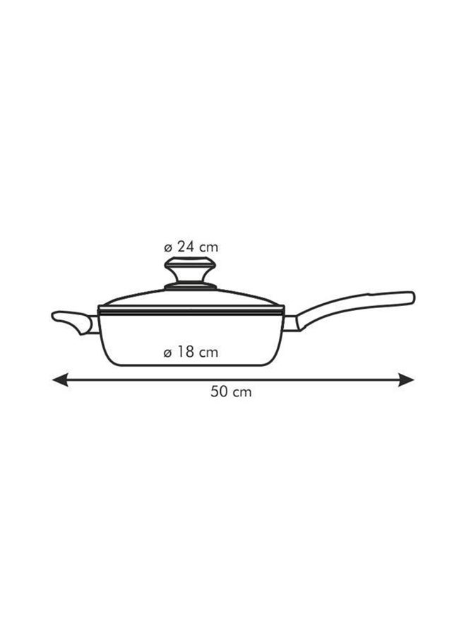 Eco Presto Fry Pan With Lid Blue 24cm