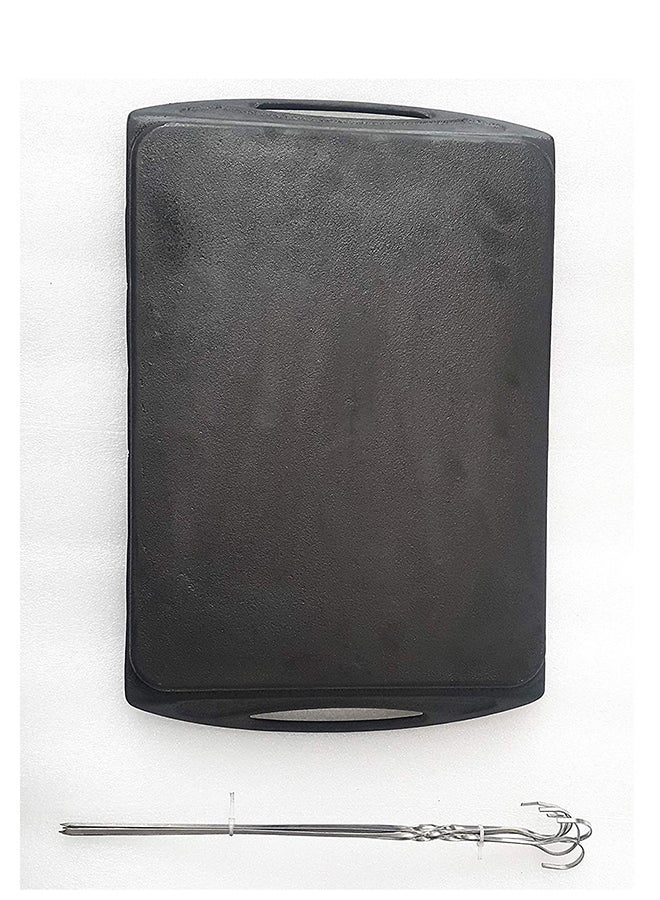 Pre-Seasoned Cast Iron Grill Plate Black 26x33x6cm
