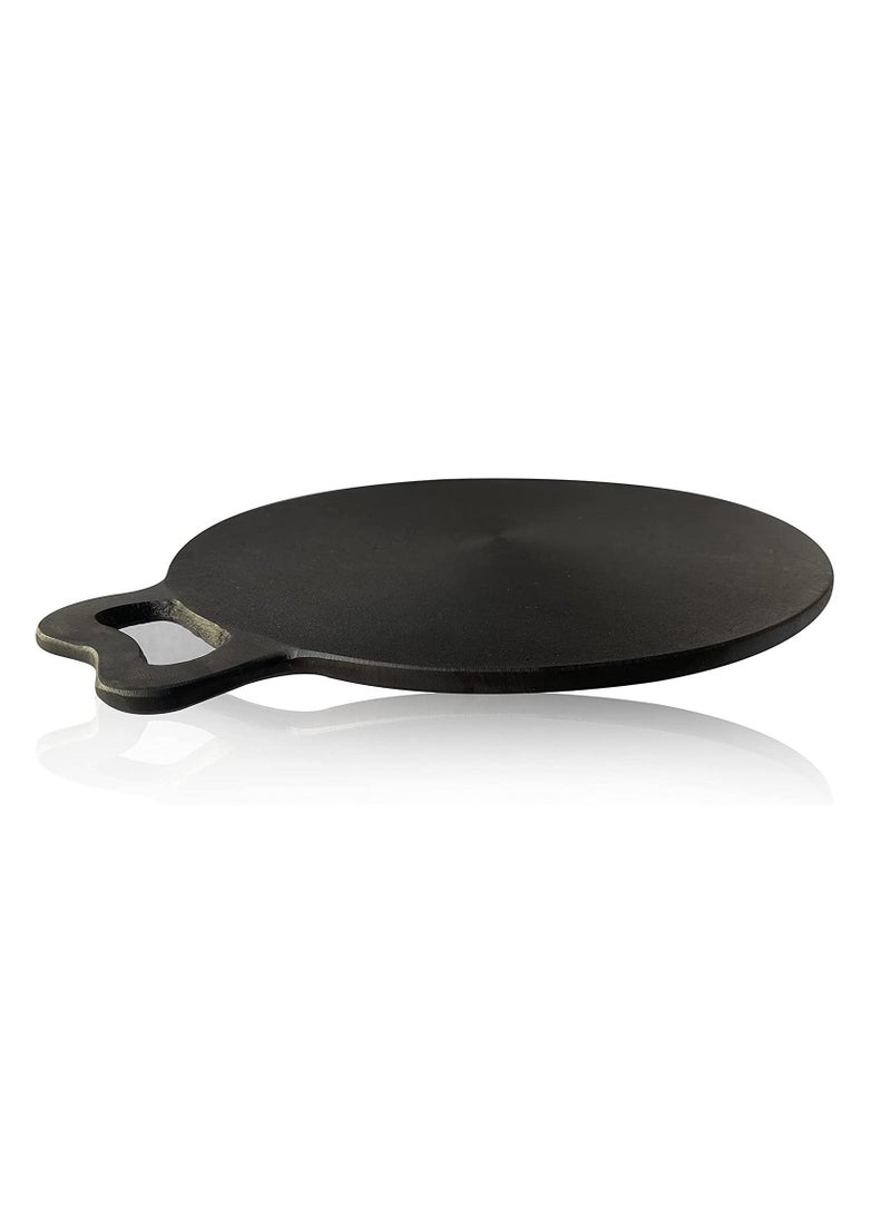 Pre-Seasoned Cast Iron Concave Tawa compatible with Gas Top Stove, Oven Safe, 12 Inches