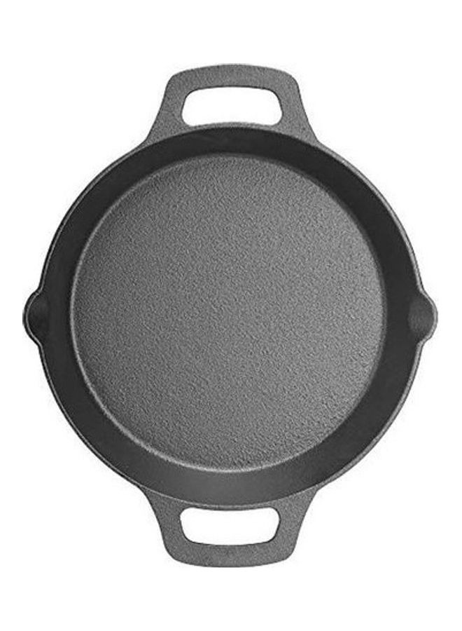 Cast Iron Pre-Sesoned Dual Handle Fry Pan Skillet Black 10.25 inchcm