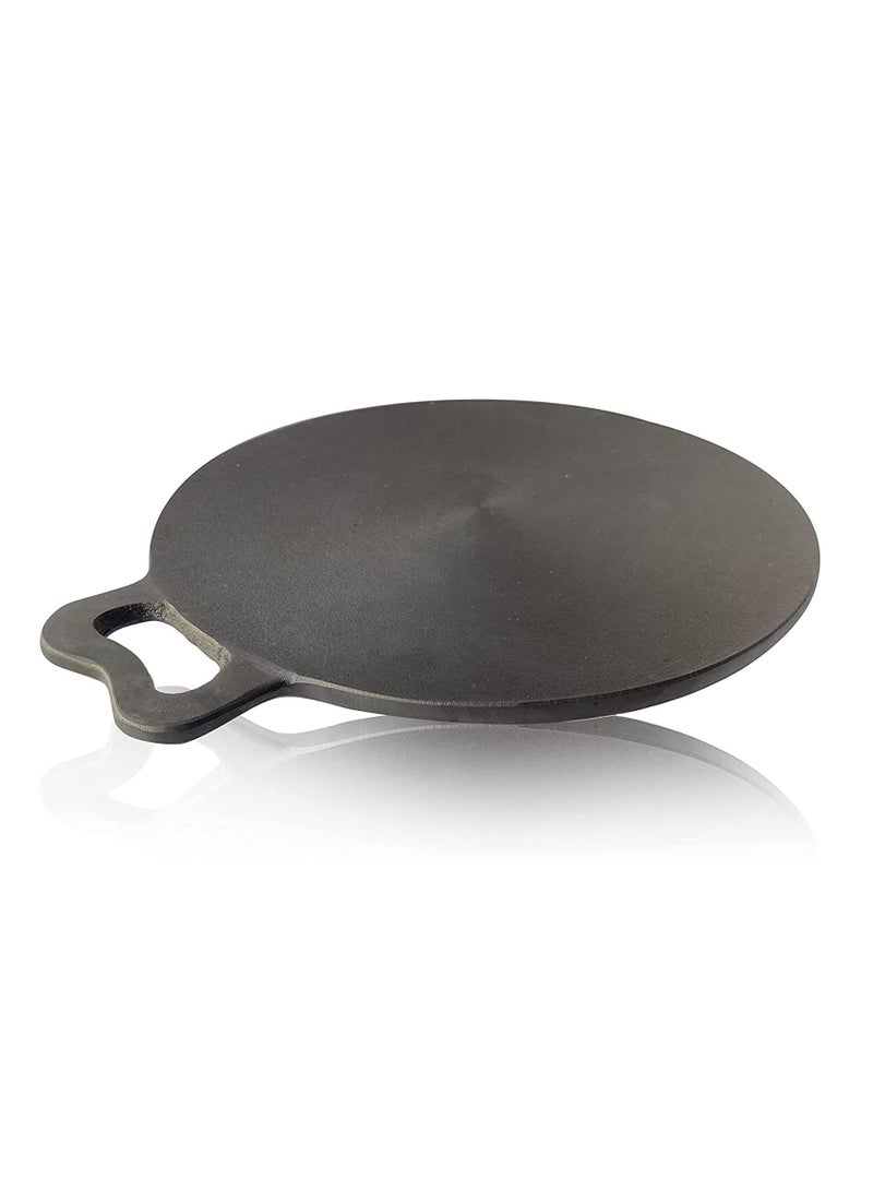 Pre-Seasoned Cast Iron Tawa Crepe dosa Pan, Pizza Pan, Made in India