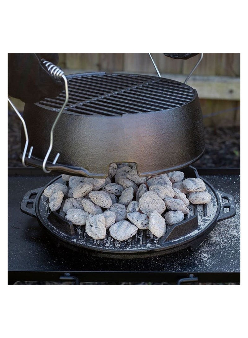 Round Cast Iron Kickoff Grill 12 Inch