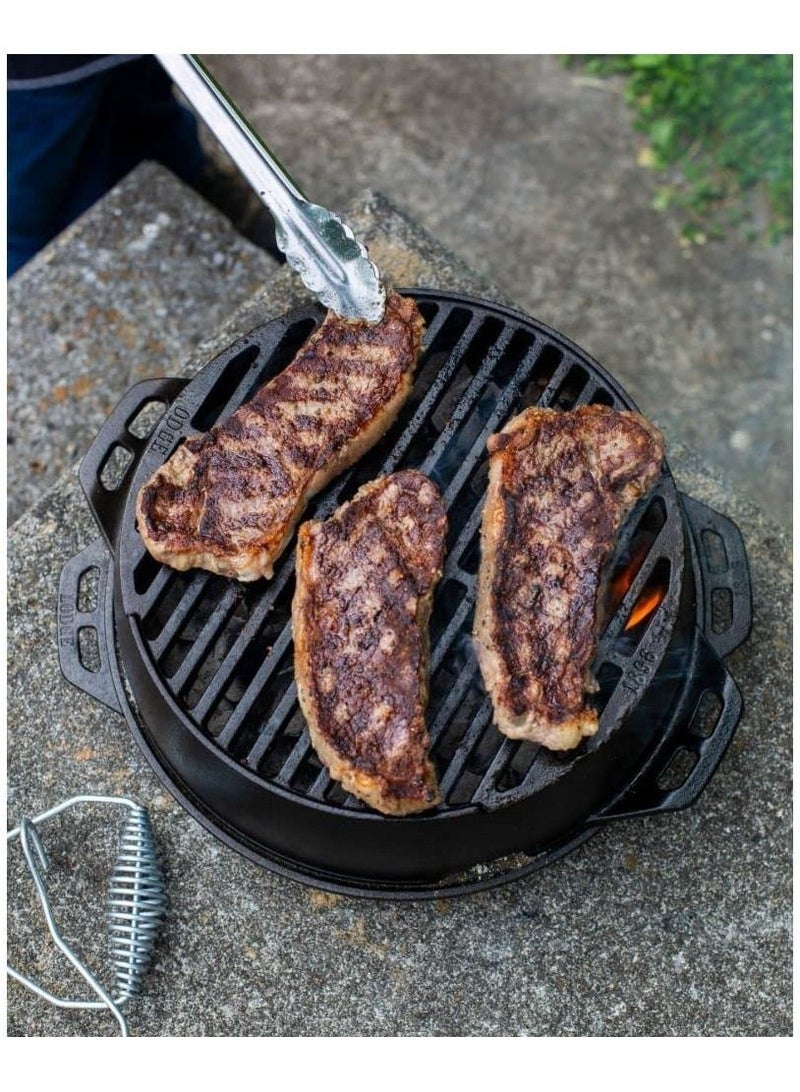 Round Cast Iron Kickoff Grill 12 Inch