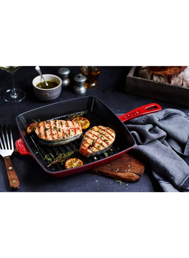 Square Shaped Grill Pan Cherry 26x26cm