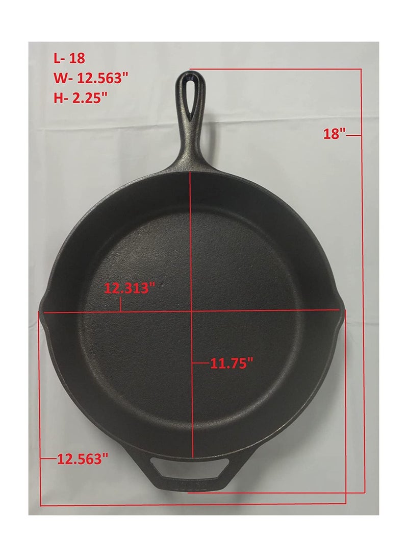 Seasoned Cast Iron Skillet 12 Inch