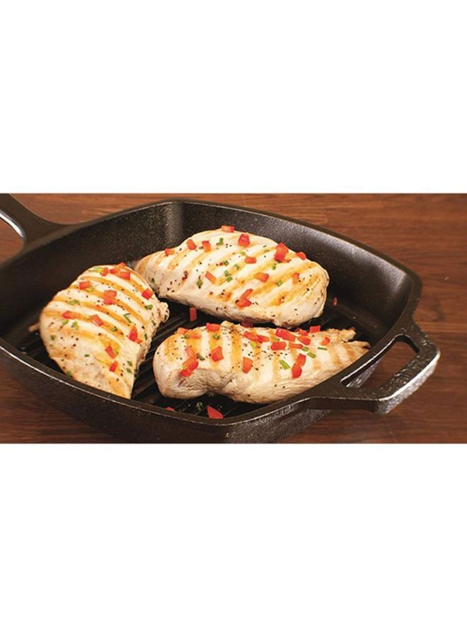 Pre Seasoned Grill Pan Black 10.5inch