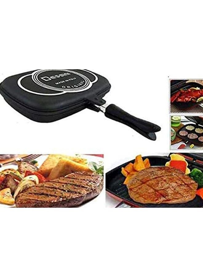 Double Grilling Pan Black 44cm