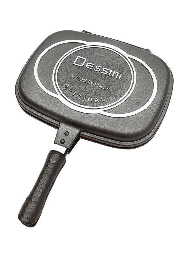 Aluminum Double Grilling Pan Black 36cm