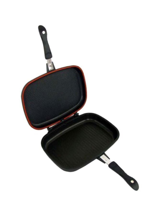 Aluminum Double Grilling Pan Black 36cm