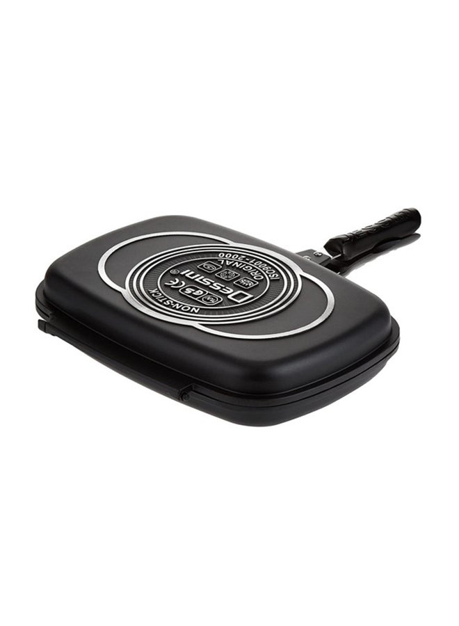 Double Grill Pan Black/Silver 36cm