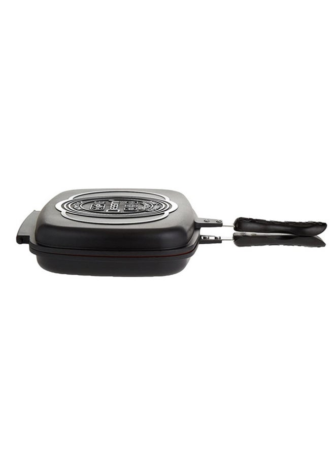 Double Grill Pan Black/Silver 36cm