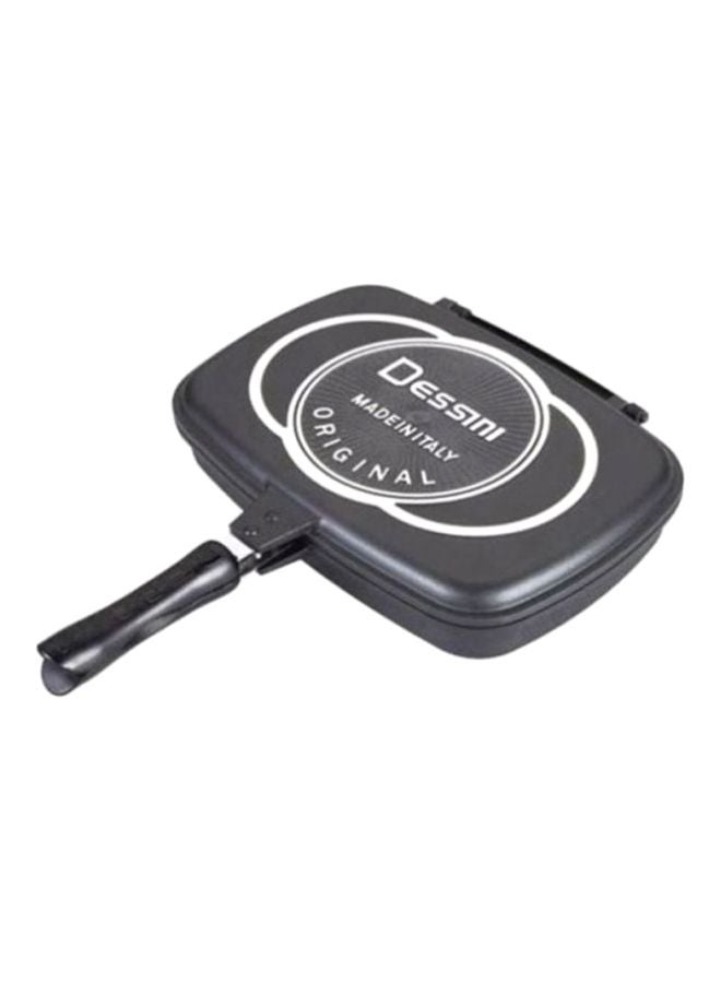Double Grill Pan Black/Silver/Red 26cm