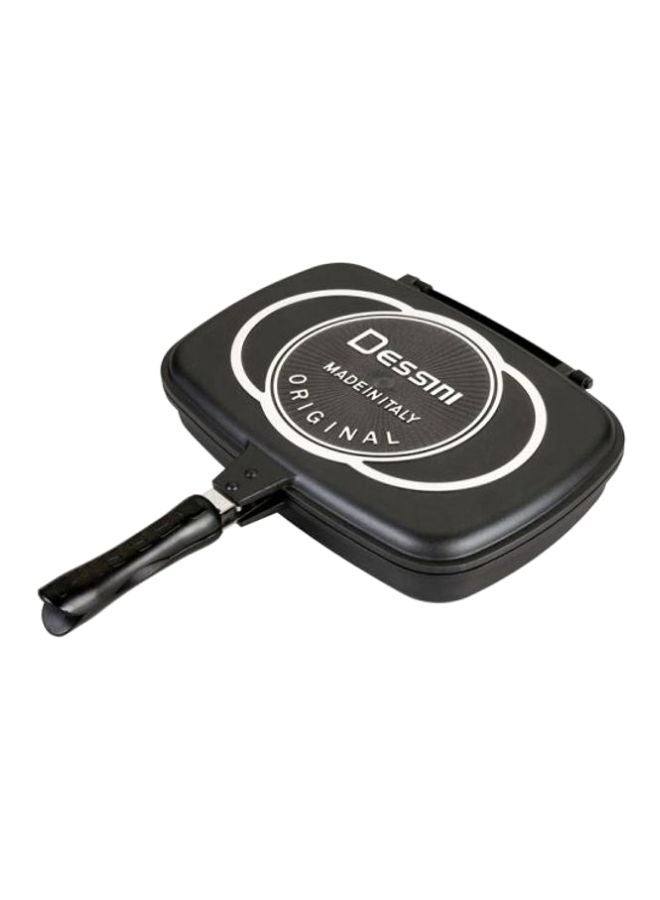 Double Grilling Pan Black/Silver/Red 40cm