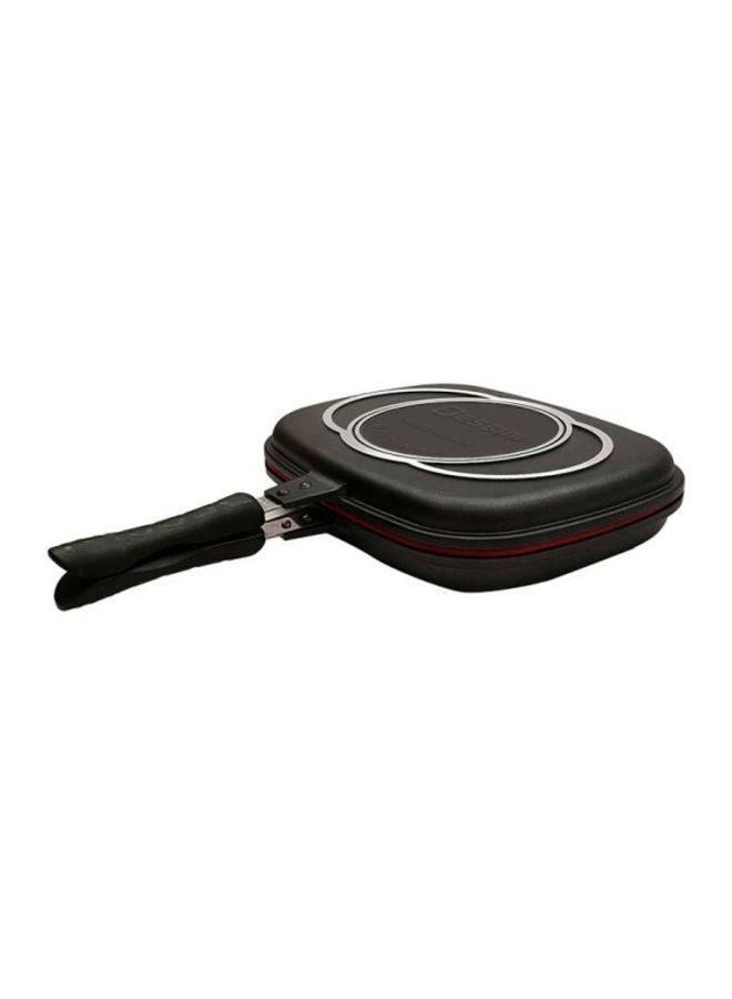 Double Grilling Pan Black/Silver/Red 40cm