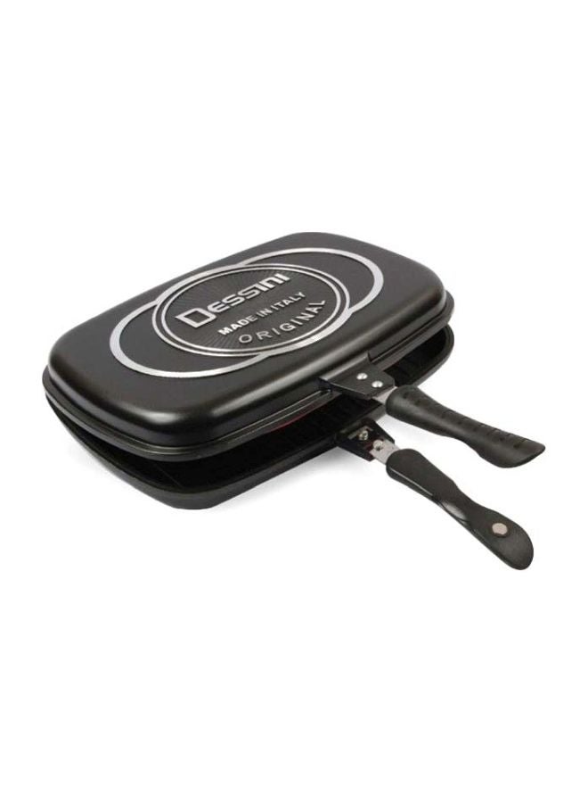Double Grill Pan Black/Silver 36cm