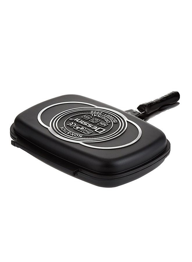 Two Sided Double Grill Pressure Pan Black/Silver/Red 40cm