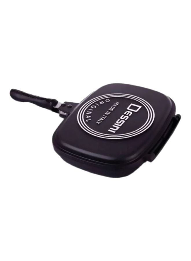 Aluminium Double Grill Pan Black/Silver