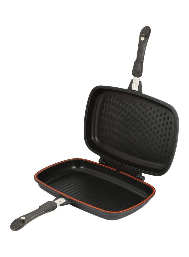 Double Sided Pressure Grill Pan Black 36centimeter