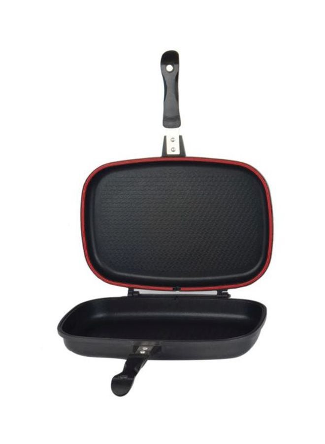 Double Side Granite Grill Pan Black/Silver/Red 36cm