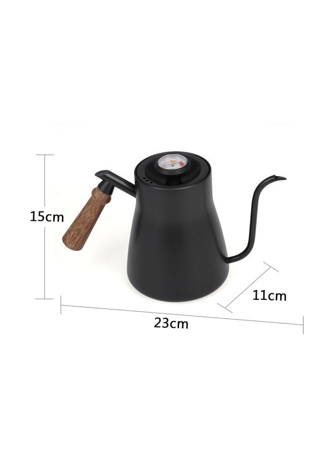 Pour Over Coffee Kettle With Thermometer Black 23x15x11cm