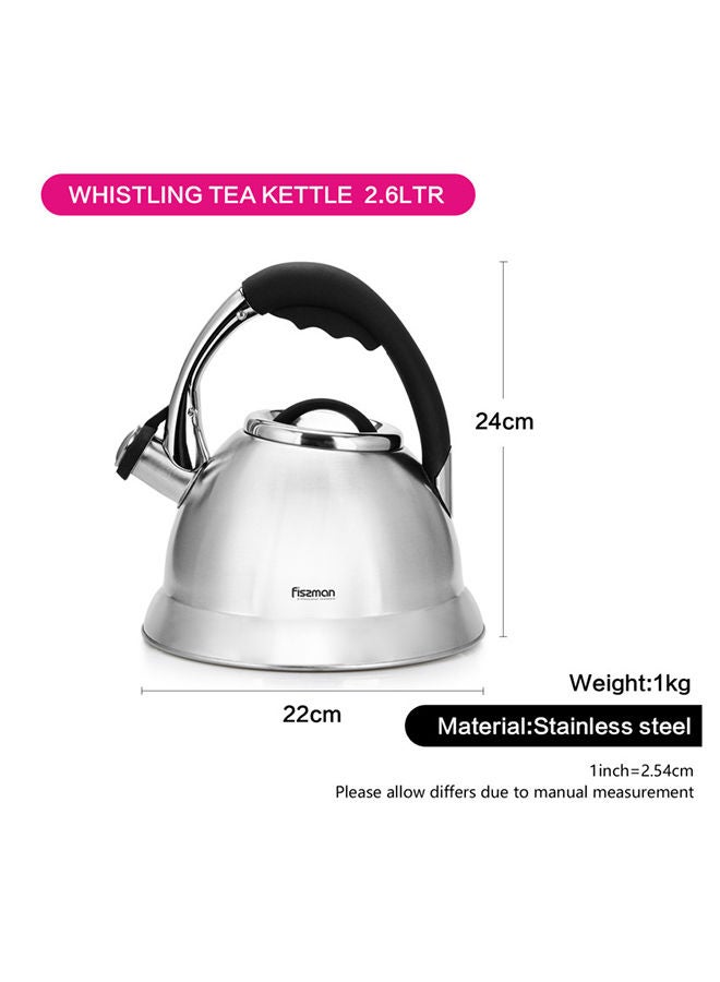 Whistling Kettle 2.6 Ltr Stainless Steel Maggie Series