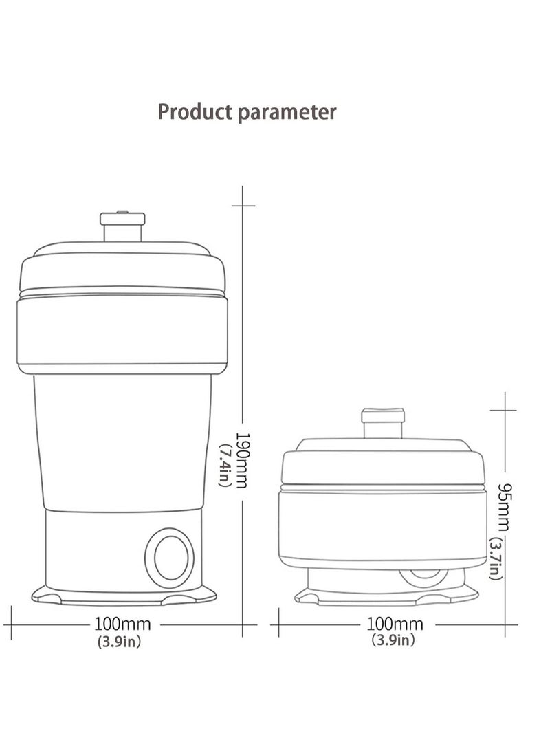 Lightweight Portable Foldable Electric Travel Kettle 0.45L