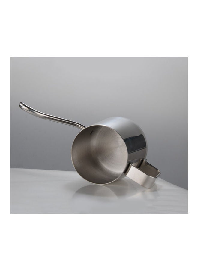 Long Narrow Spout Pour Handle Gooseneck Kettle Silver