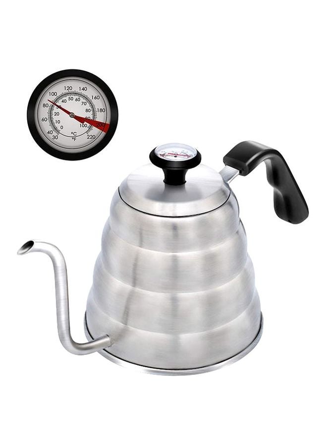 Drip Kettle With Thermometer Silver/Black/Red 1Liters